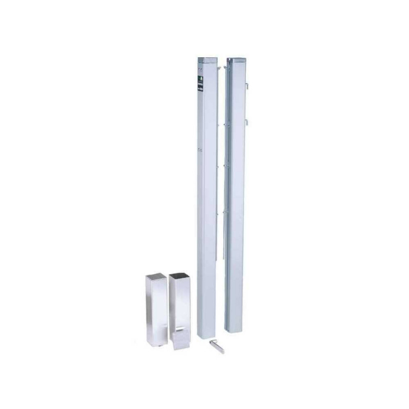 [130541] Netzpfosten aus Aluminium, quadratisch (Naturbelassenes Aluminium)