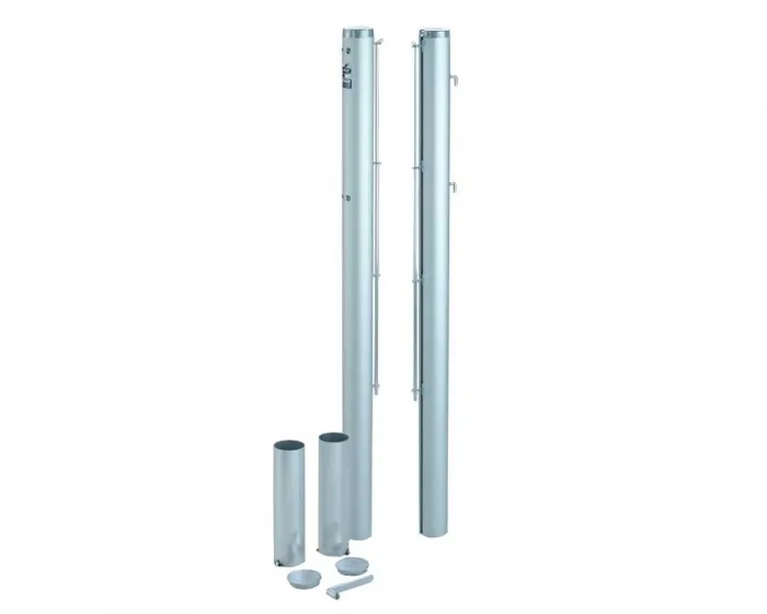 [130501] Netzpfosten aus Aluminium, rund (Naturbelassenes Aluminium)
